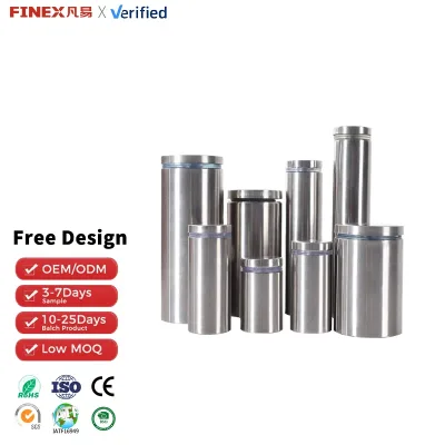 OEM M4 Stainless Steel Polished Standoff Lag Screw 15mm with Sealing Washer for Sign Standoff and Glass Frame