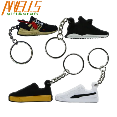 Woman Men Bag Charm Accessories Key Tag PVC Plastic Rubber Key Rings Pendant Gifts Cartoon Cute PVC Figure Keychain