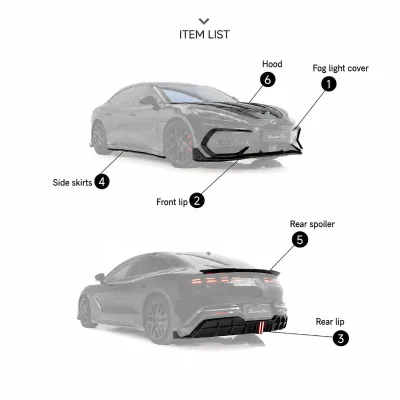 Dry Carbon Fiber RowenBlue Body Kit for Denza Z9 DM Front Lip Side Skirts Rear Lip Spoiler Hood Car Exteriors Auto Parts
