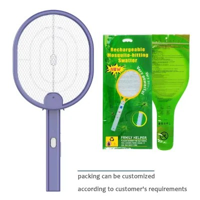 Packing Can Be Customized Mosquito Racket Killer Electric Mosquito Racket Have LED in the Hand Grip
