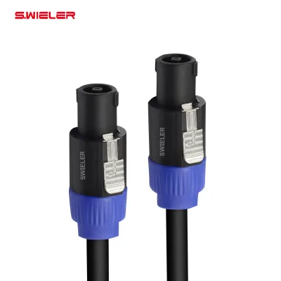 Professional 15 Gauge Awg 1.5mm2 Speakon to Speakon Male Cables 2Core Ofc Pure Copper Speaker Cable 2meter for Speaker Amplifier