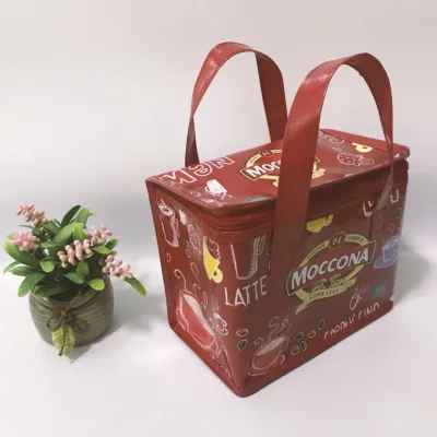 Custom Printed Nonwoven Cheap Insulated Cooler Bag for Coffee