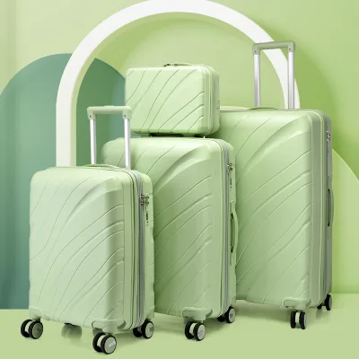Bulk Order PP Luggage Combination Lock Candy Color Anti Theft Zipper 360 Spinner Wheels Lightweight Family Trip Travel Bags