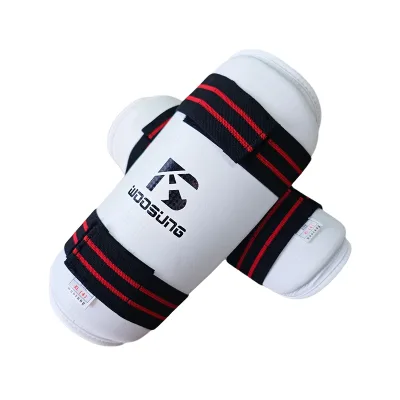 For Factory Price Durable Lightweight Comfortable Eco-Friendly White Martial Arts Gear Taekwondo Shin Guard Protector Unisex