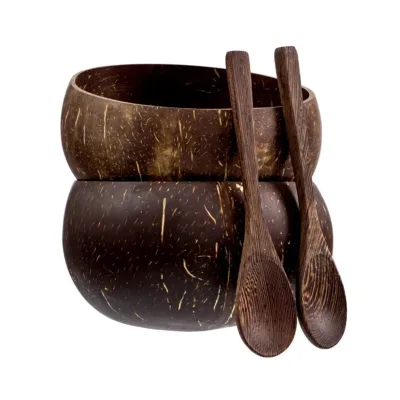 Vietnam Natural Coconut Bowl Set,eco Coconut Bowl Shell,coconut Shell Bowl and Spoon Set