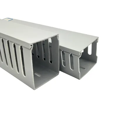 Wire Protection PVC Slotted Wiring Duct Plastic Cable Tray with UL94V-0 Fire Rating Eco-Friendly Flexible Design