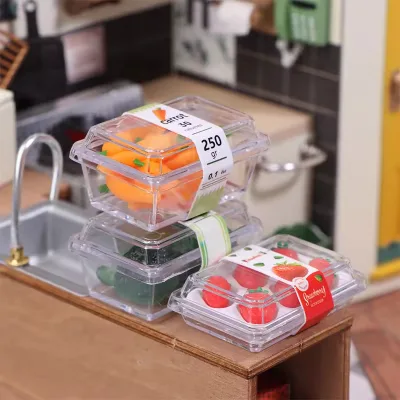 New Arrival 1:12 Doll House Fruit Vegetable Mini Scene Accessories Miniature Food Dollhouse Boxed Strawberry Carrot Broccoli