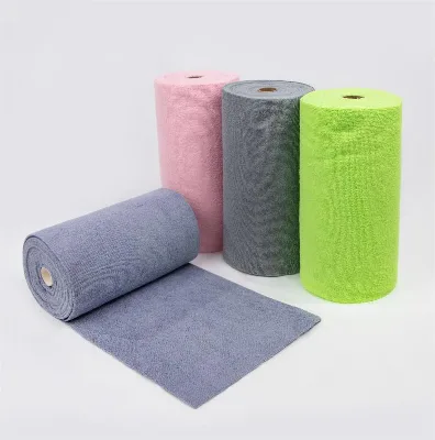 Wholesale Reusable Easy-Tear-Rag Kitchen Microfiber Towel Roll Cleaning Wiping Rags Dishcloth Towel
