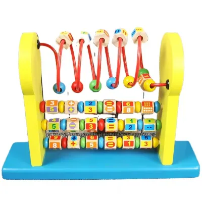 Jet Wooden Calculating Rack Educational Multi-functional Math Toy for Kids Model Jet-415