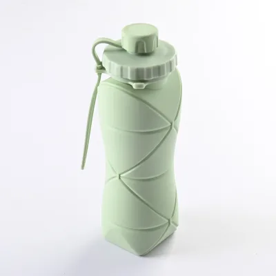 High-Temperature Resistant Food Grade Silicone Sports Folding Water Bottle-BPA Free Large Capacity Unisex