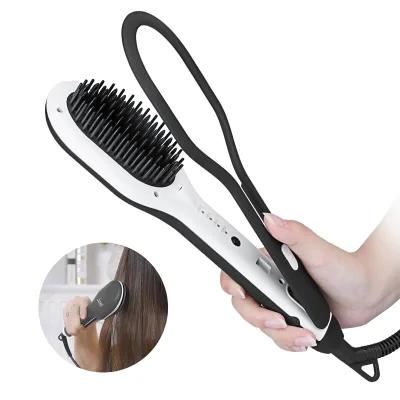 Custom Professional Hair Styling Tools Hot Combs Hair Straightener Comb Straightening Brush Can Do Private Label