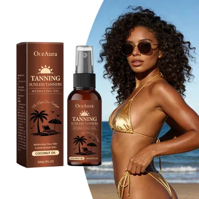 Private Label Full Body Sunless Tanning Spray Waterproof Extreme Bronzer Tanning Mist Spray for Darker Skin