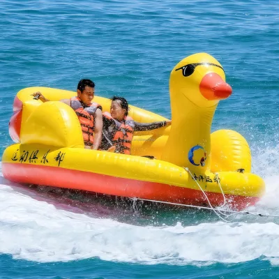Best-Selling Giant Yellow Water Towable Boats Inflatable Duck Boat Water Recreation Facilities for Both Children and Adults