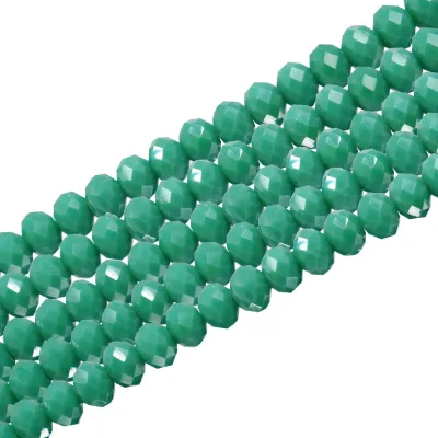 10mm Metallic Rondelle Electroplating Glass Faceted Flat Crystal Beads for Jewelry Making HX Brand FC21-40