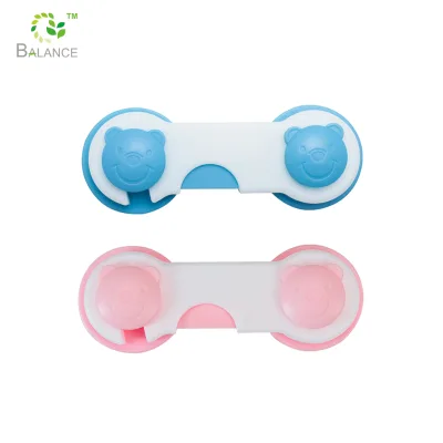 Multi-Purpose Safety Locks Plastic Cabinet Lock Back With Strong Adhesive for Babies Safety