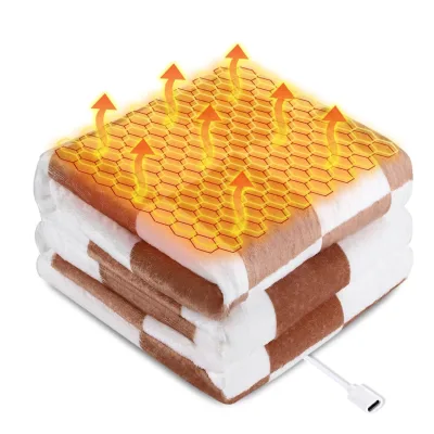 Luxury Multi Zone Electric Blanket 6 Heat Settings ETL FCC Warm Dual Control Electric Heated Blanket for Bed