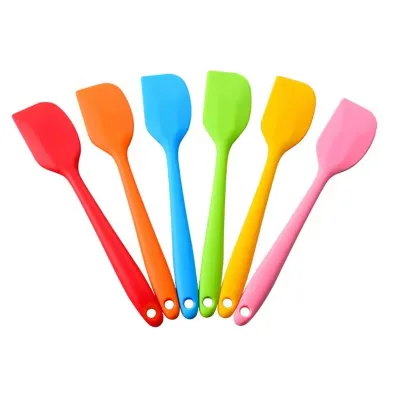 Colorful Non-Stick Silicone Cooking Kitchen Utensils Heat Resistant Flexible Scrapers Cake Cream Spatulas Set