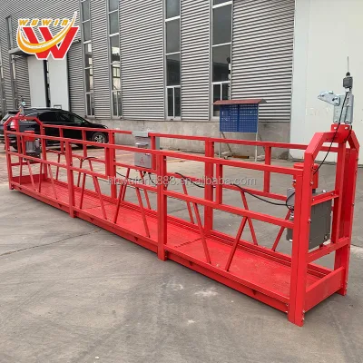 Durable L Shape Suspended Platform Cradle with Parapet Clamp for Facade Construction