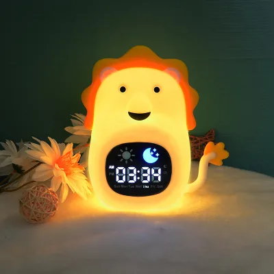 Light Led Alarm Clock Bedside Table Lamp Night RGB Sunset USB Sleeping Digital Timer Wake up Light Sunrise Alarm Clock