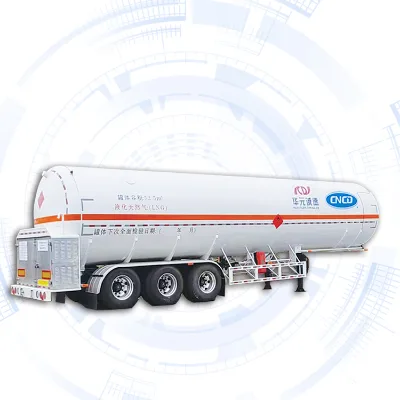 Lightweight Lng Transport Trailer Fireproof Lng Tanker Impact Resistant Lng Trailer Reinforced Structure