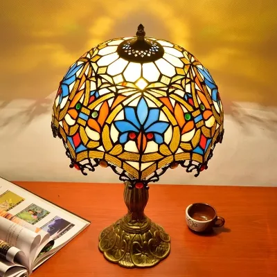 Creative Retro Touch Sensitive Bedroom Restaurant Hotel Bed Side Table Glass Night Light Mushroom Shabbat Desk Lamp