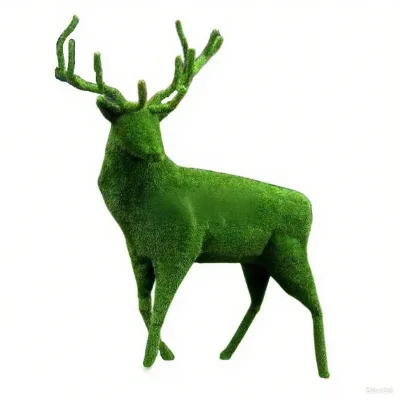 Wholesale Artificial Giraffe Animal Plants Topiary Lion/Dog/Rabbit for Outdoor Landscape Shopping Mall Eco-Friendly Decor