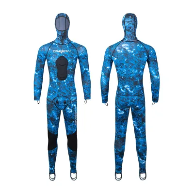 DIVESTAR 0.5 mm Camo Super Stretch Fabric UPF 50+ Sun Protection Quick-drying Long John Breathable Spearfishing Wetsuit
