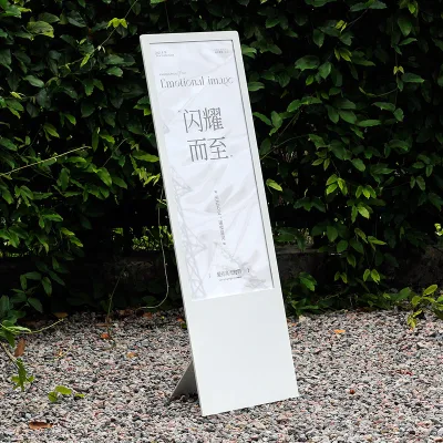 Custom High-End Aluminum Display Poster Stand Indoor and Outdoor Business Advertising with Printed Sign Floor Standing Sign