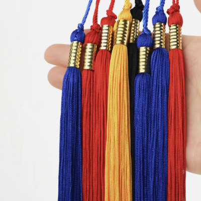 Wholesale 2025 Graduation Tassel Polyester Long Colorful Silk Cord Tassel