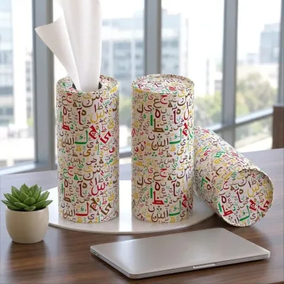 3ply Custom OEM Cylindrical Car Cup Holder Facial Tissue Paper Bulk Wholesale for Accessories Supplier