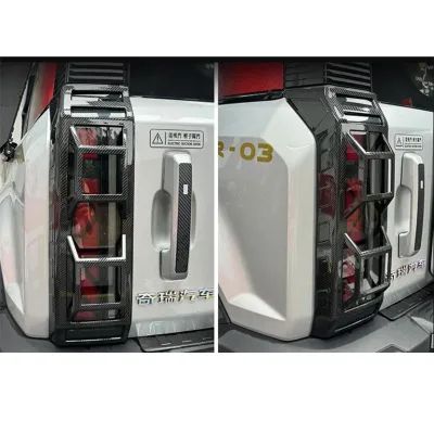 Car Taillight Cover Protector Carbon Fiber Decoration for Chery Icar 03 Jaecoo J6 2023 2024 2025 Exterior Accessories Modify