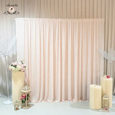 Draped Chiffon Fabric Curtain Background for Wedding Outdoor and Indoor DecorationDraped