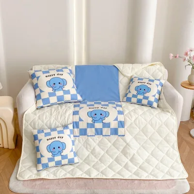 2 in 1 Pillow Blanket Cute Cat Plush Fleece Foldable Throw Blanket Convertible Pillow Flannel Travel Blanket Sofa Couch Office