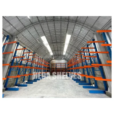 Outdoor Anti-rust Multi Level Double Side Warehouse Cantilever Racking System for Storage Long Items