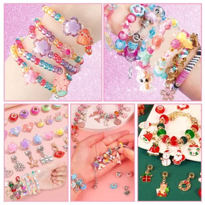 Automatic Plastic DIY Beading Machine Kids' Handmade Bracelet Necklace Toy Jewelry Boxed for Play and Creativity