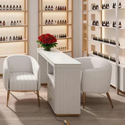 Professional Nail Art Table with Built-in Fan and Vacuum for Dust-Free Work