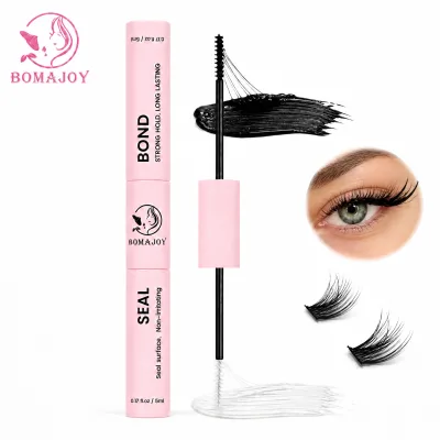 No Alcohol 2 in 1 Eyelash Adhesive Pen Waterproof Lash Glue and Sealant for Long Wear DIY Lash Extension Styling and Refill Kits