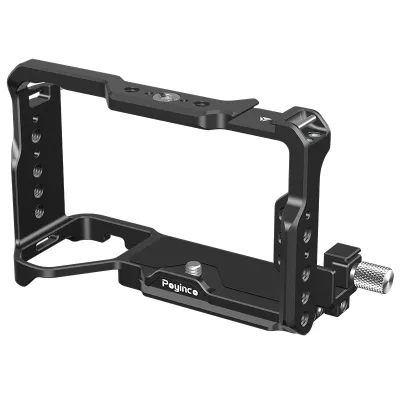 Camera Cage for A7C II/A7CR Aluminum Alloy Full Cage Anti-Scratch Waterproof Black Vlog Video Shooting