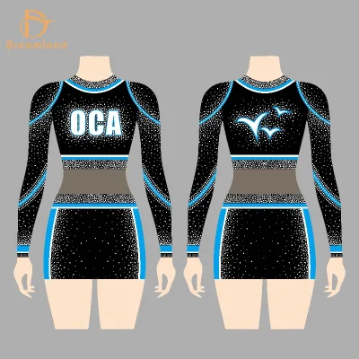 Comfortable Custom All Star Cheerleading Uniform Wholesale Popular Style Diamond Cheerleading Kits