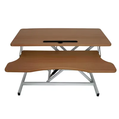 Hot Sales Modern Pneumatic Raising Desk Double Deck Stylish Computer Desk