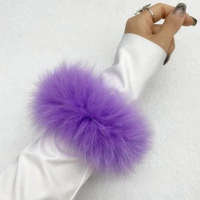 Women's Luxury Ostrich Feather Pelt Slap Bracelet Cuff Hair Accessories Anklet Wristband