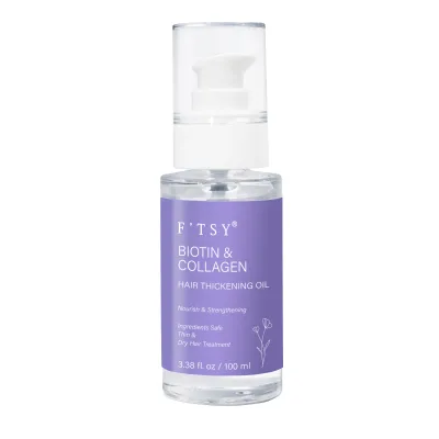 Customized Biotin Hair Growth Serum Collagen Thin Damage Hair Oil Biotin Growth Serum Thickening and Healthier Scalp Hair Serum