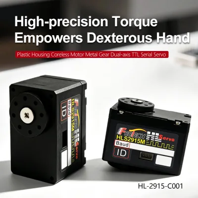 Torque Control 12V 14kg.cm Coreless Magnetic Encoder Dual Shaft TTL Serial Servo Force Control for Robot Hand Robotic Dog DIY