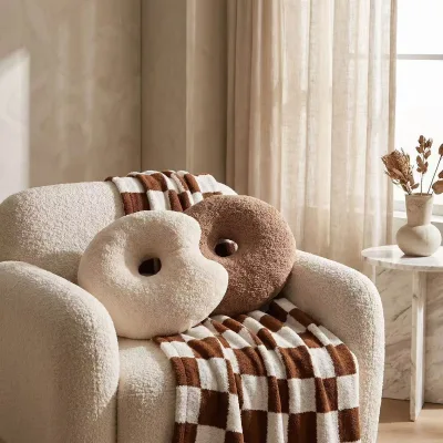 Teddy Fleece Drawing Board Shaped Throw Pillow Soft Plush Sketchpad Shape Cushion Creative Decorative Pillow for Sofa Bedroom