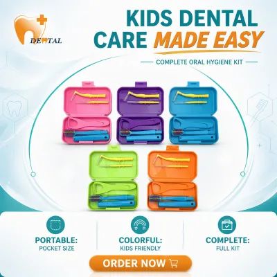 Invisible Plastic Denture Storage Box Round Silicon Dental Tray Concealed Dental Equipment Organizer
