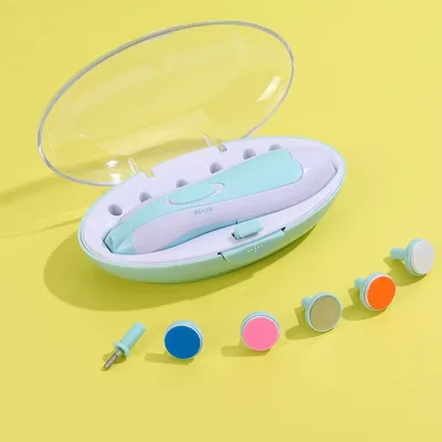 Rechargeable Baby Electric Nail Trimmer Safe Electric Nail Clipper Set Machine with Storage Boxes and LED Spotlight