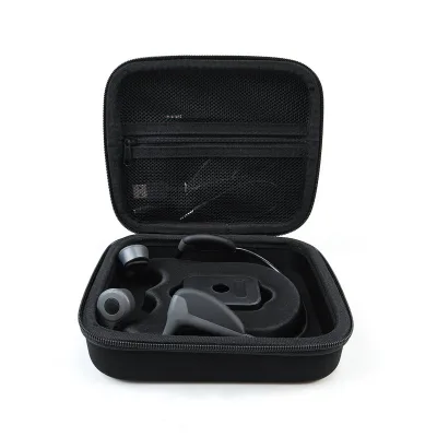 Hot Sell Nylon Earphone Case Black Protective Headset Box Portable EVA Hard Earphone Headphone Case for Outdoor Sport and Travel