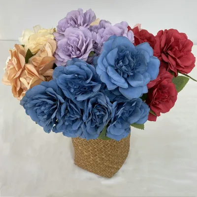 Snow Rose Artificial Flowers Wedding Centerpiece for Romantic Weddings Hotel Events Home Centerpieces Props Indoor Decor Props