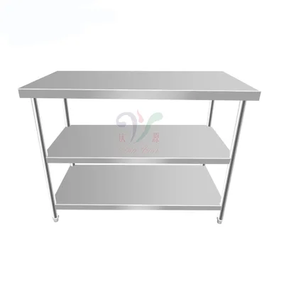 Commercial Disassembly Stainless Steel 3 Tiers Worktable with Under Shelf for Kitchen Use