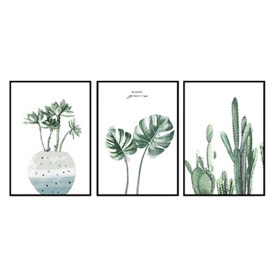 Ruicheng Hot Selling Cactus Artwork Succulent Plant Painting Canvas Wall Art
